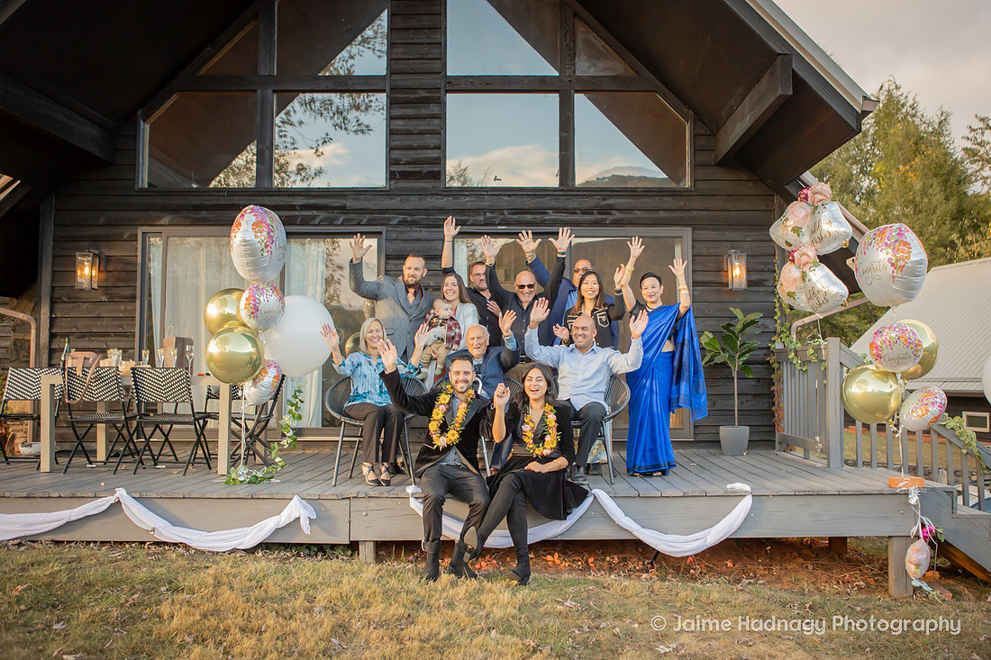 Bride and Groom Elopement in Black | Asheville Wedding Photographer