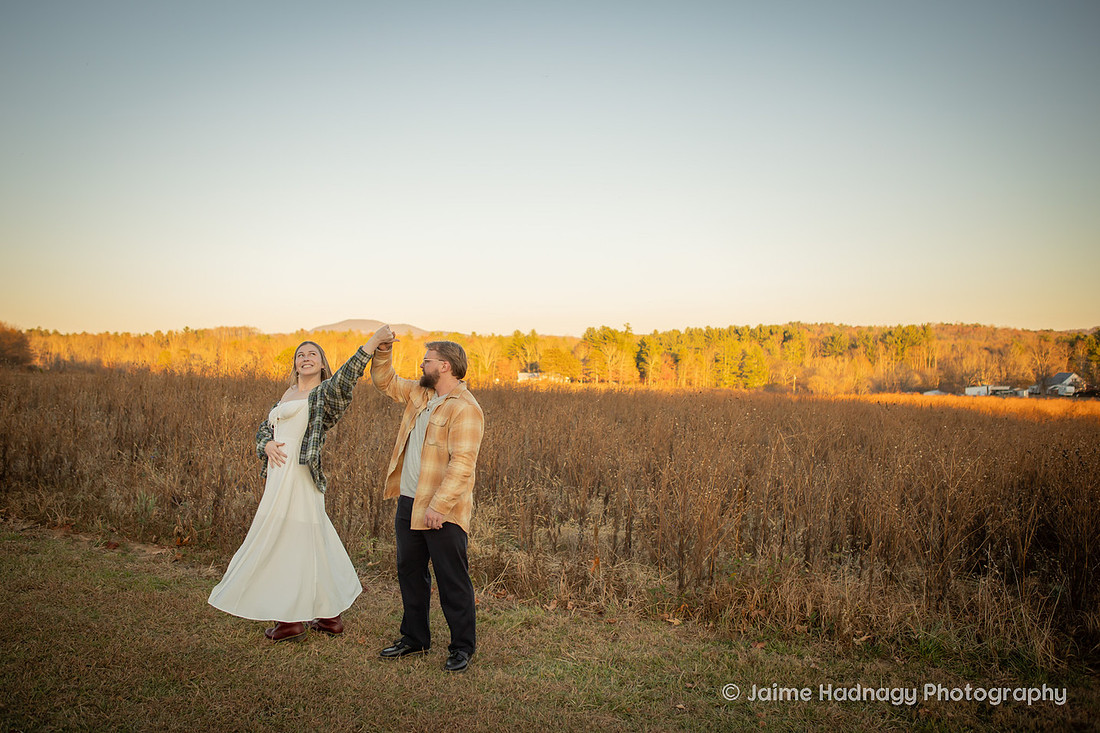 Beautiful Sunset Vineyard Proposal | Asheville Engagement Photographer