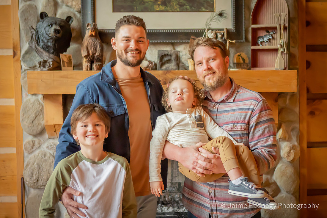 Family Photos with sleeping kid | Asheville photographer