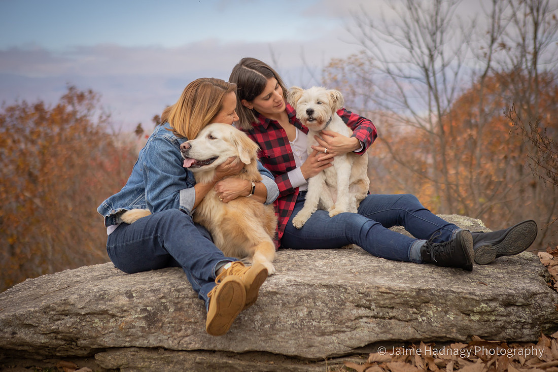 Senior Dog Family Photos Outdoors | End Of Life Shoot | Asheville Pet Photographer