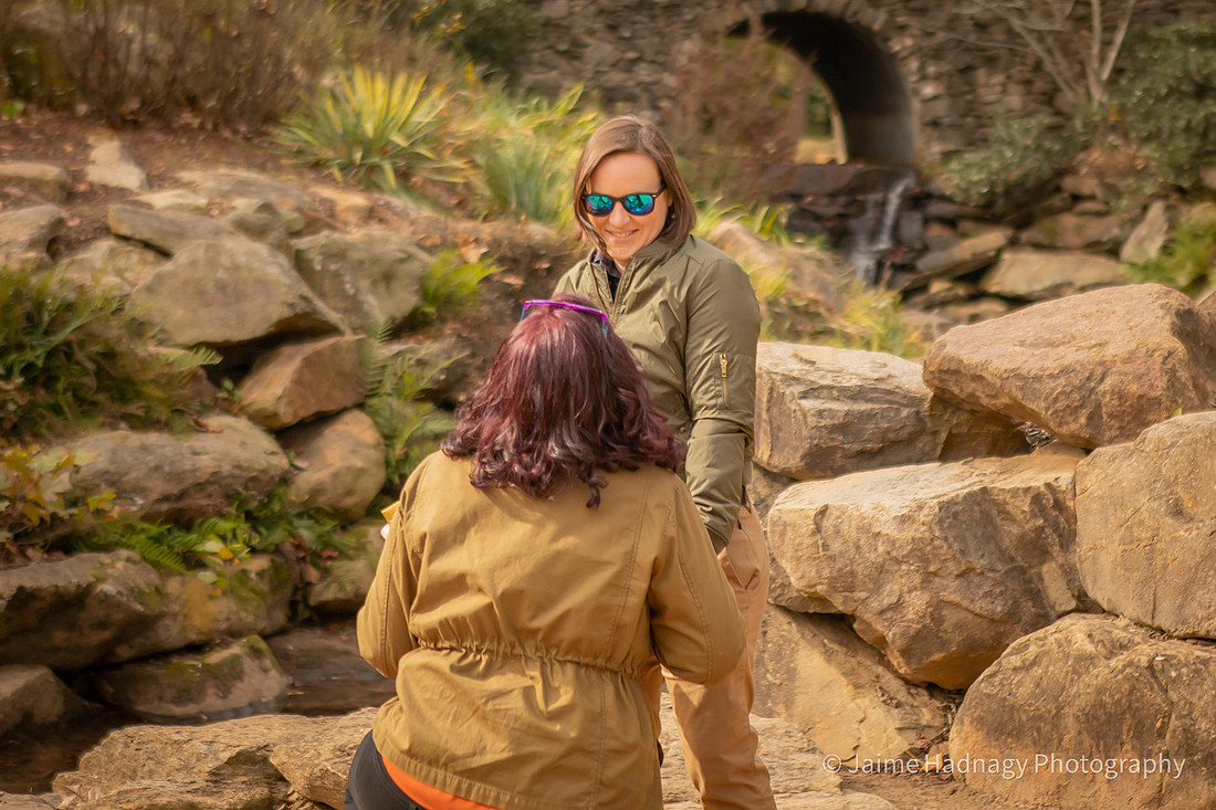 Surprise Proposal At Falls Park | Asheville Photographer Greenville