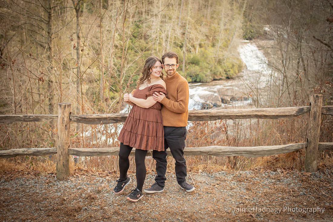 Romantic Engagement Session by a Waterfall | Brevard Photographer Dupont