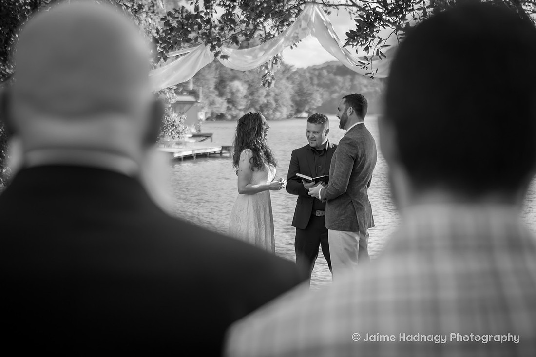 Wedding in Backyard at Lake Lure | Western NC Photographer