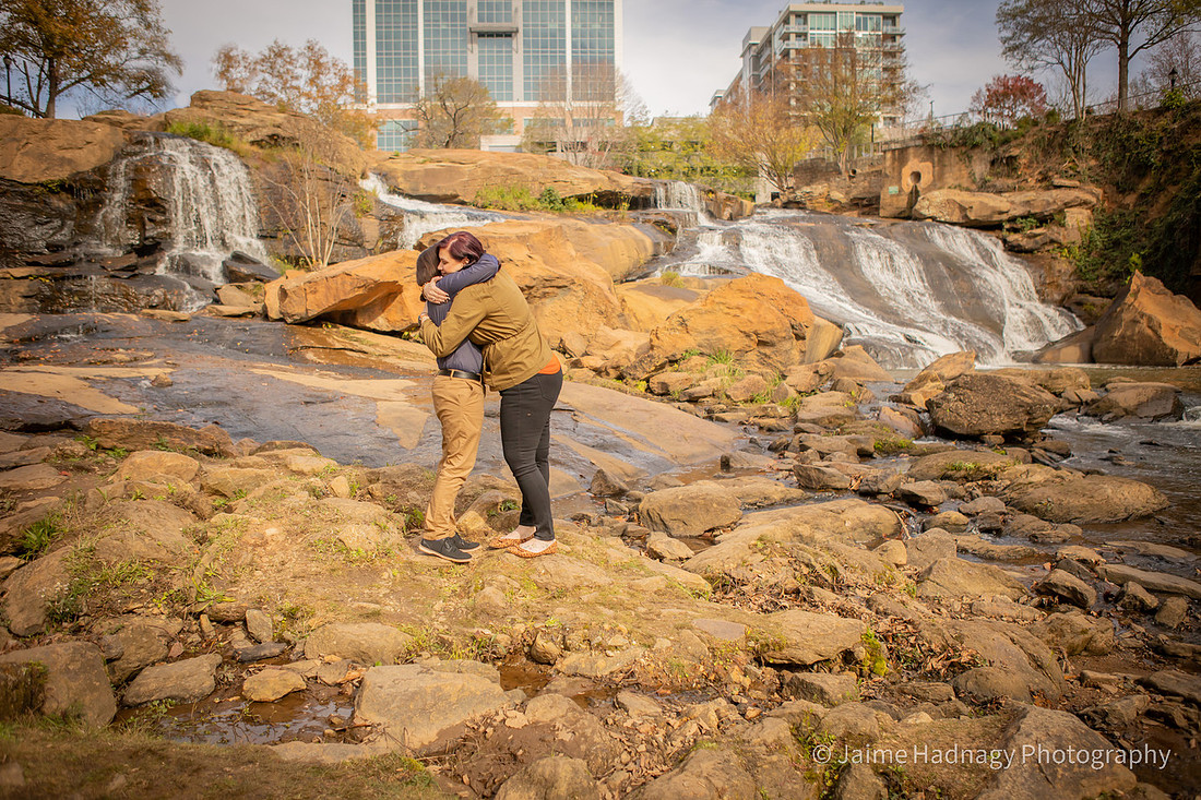 Engagement Session at Falls Park Greenville | Asheville Photographer