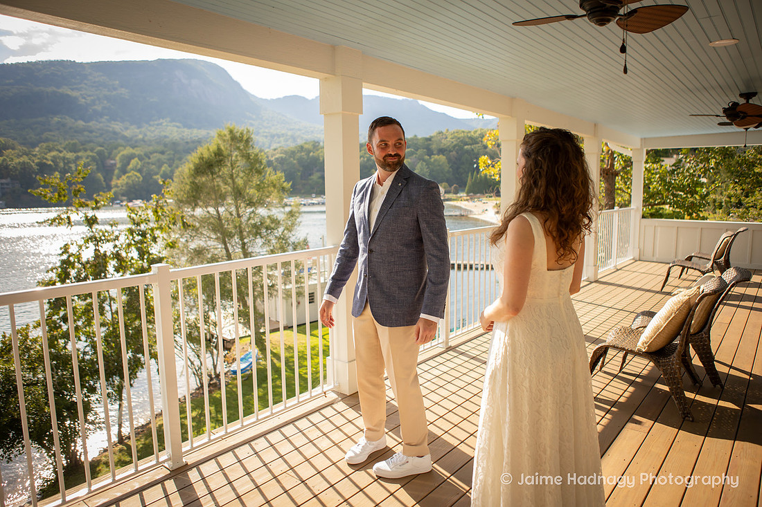Wedding on Lake Lure at Vacation Home AirBnb