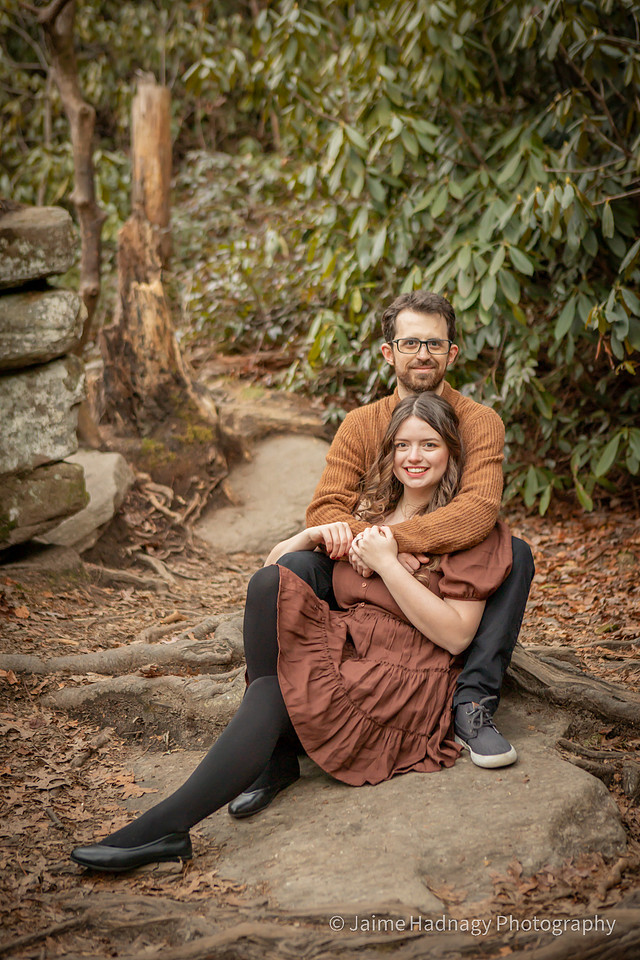 Nature Engagement Photos DUpont State Forest Brevard Asheville Photographer