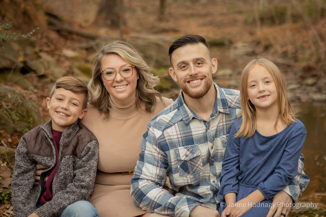 Family Portrait in Asheville by a River