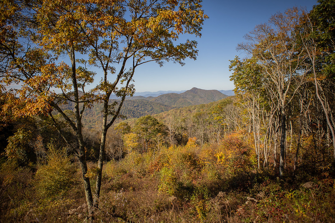 Fall Mountain Photo of Double Top Mountain Overlook on the Blue Ridge Parkway