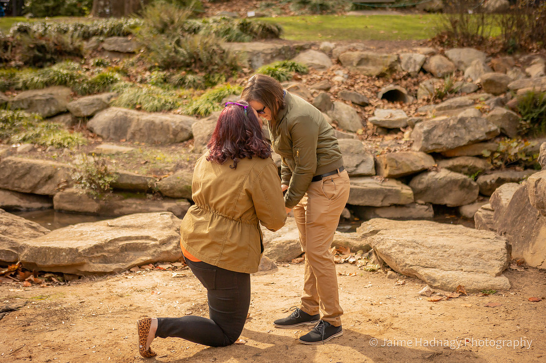 Surprise Proposal At Falls Park | Asheville Photographer Greenville