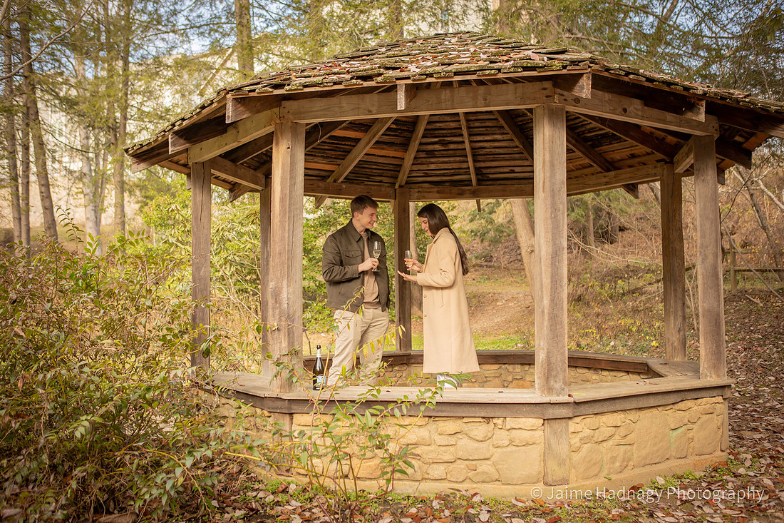 Asheville Botanical Gardens Engagement Photos