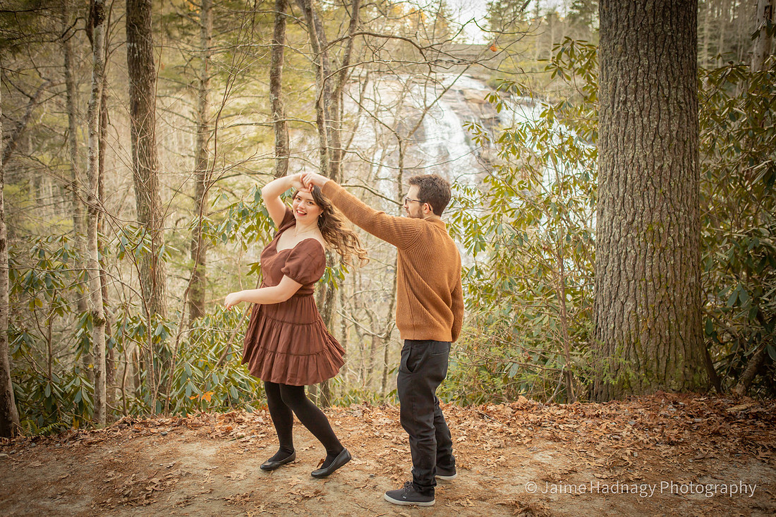 Dupont State Forest High Falls Engagement Photography | Asheville Photographer
