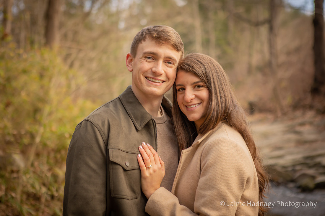 Engagement Session after Surprise Proposal in Asheville at Botanical Gardens