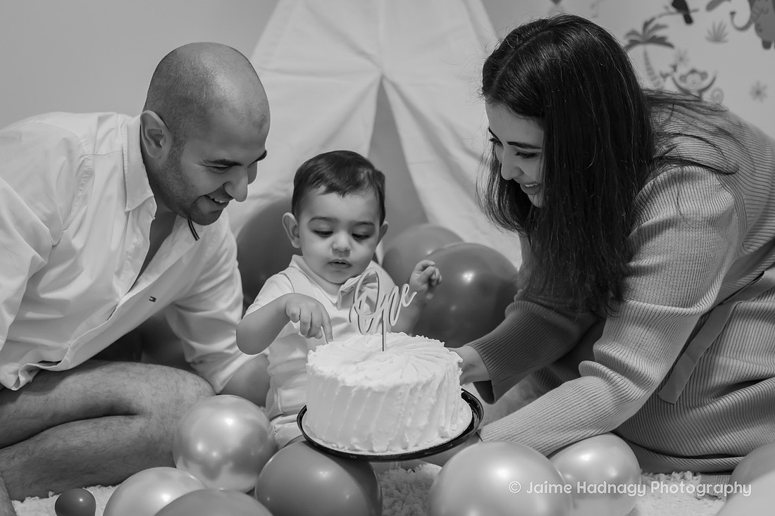 One Year Old Cake Smash Photoshoot | Asheville Baby Photographer