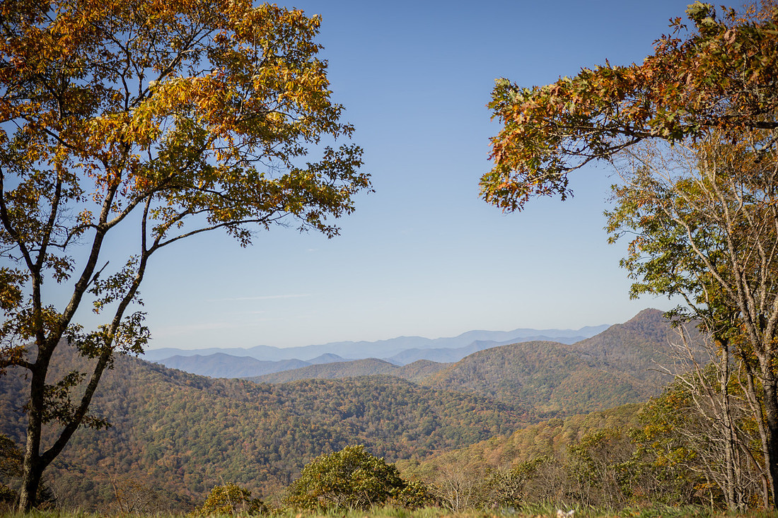 Blue Ridge Parkway Overlook Surprise Proposal | North Carolina Photographer