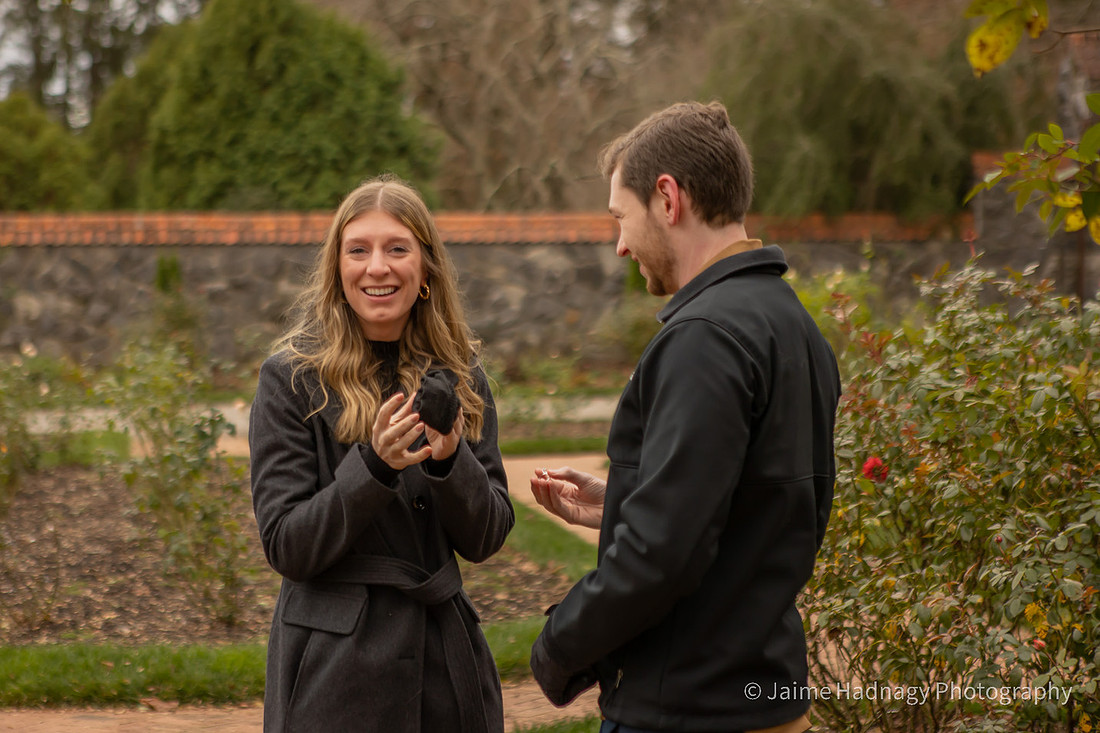 Proposal in the Biltmore Estate Rose Garden | Asheville Engagement Photographer