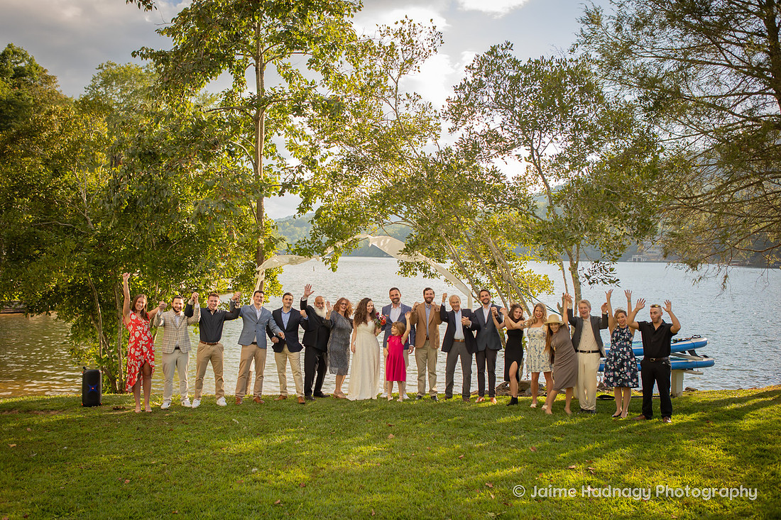 Wedding in Backyard at Lake Lure | Western NC Photographer