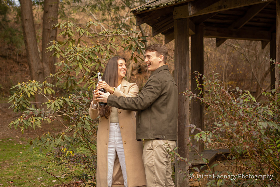Asheville Botanical Gardens Engagement Photos