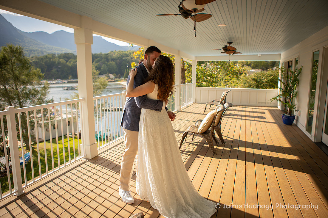 Wedding on Lake Lure at Vacation Home AirBnb