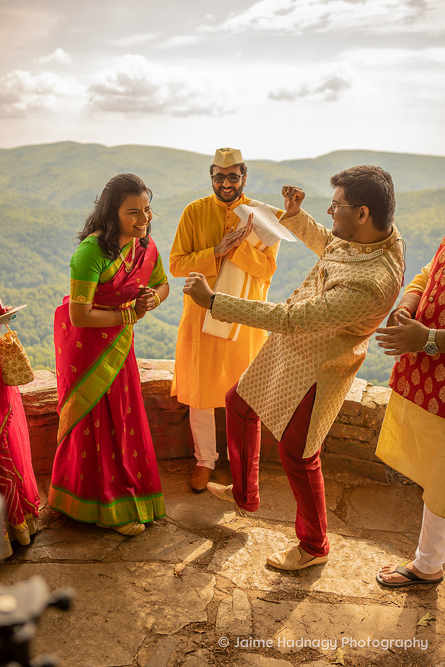 Small Indian Wedding Ceremony in NC Mountains | Parkway Elopement Photographer