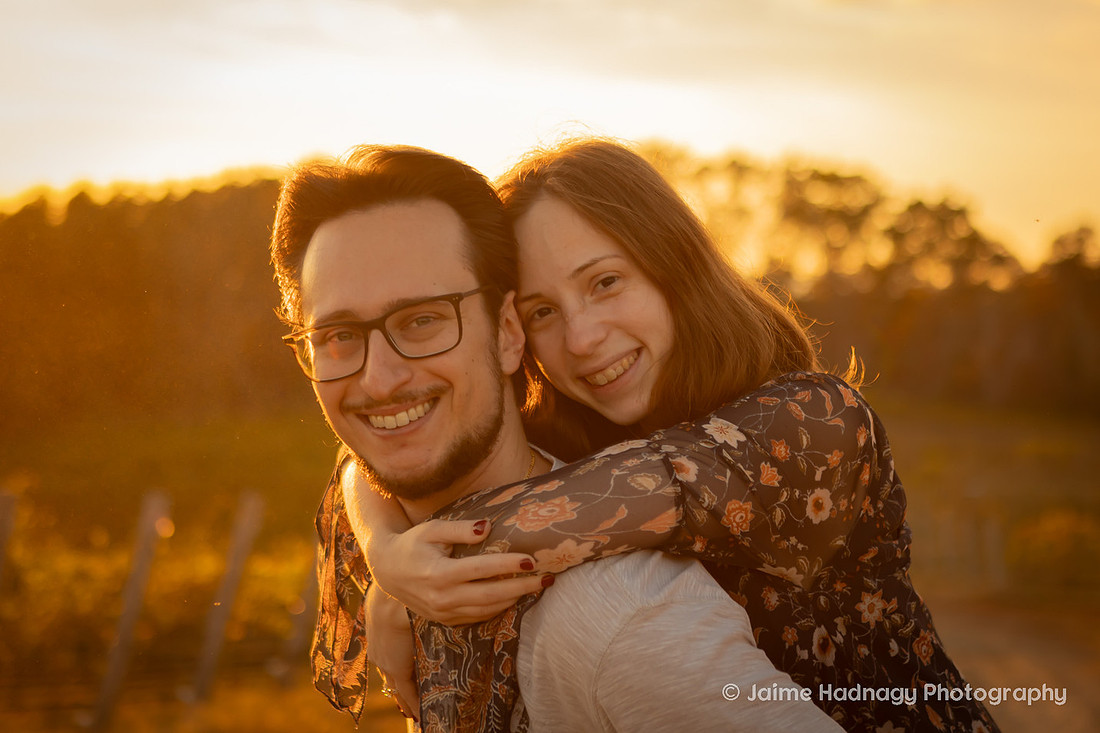 Sunset Engagement Photos at Mountain Brook Vineyards | Asheville Photographer