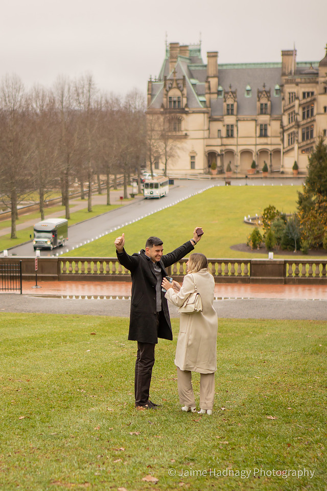 Surprise Engagement Photos | Asheville Proposal Photographer Biltmore House