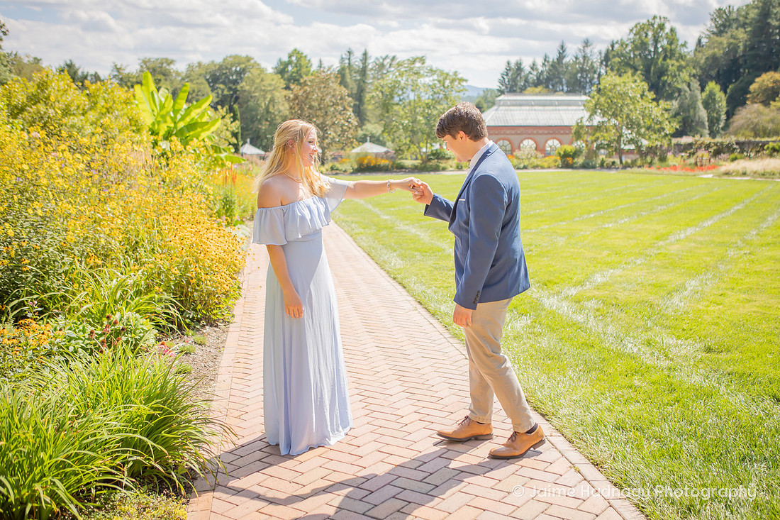 Surprise Engagement in Walled Garden at Biltmore House | Asheville Proposal Photographer