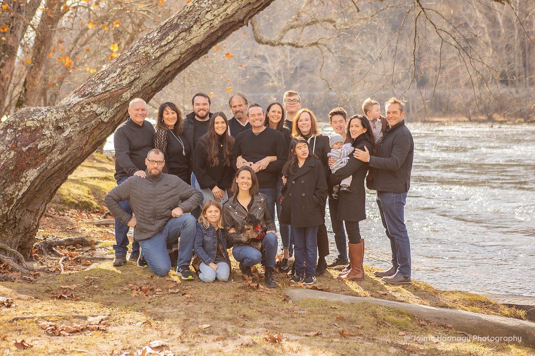 Family Photos in Asheville on the river