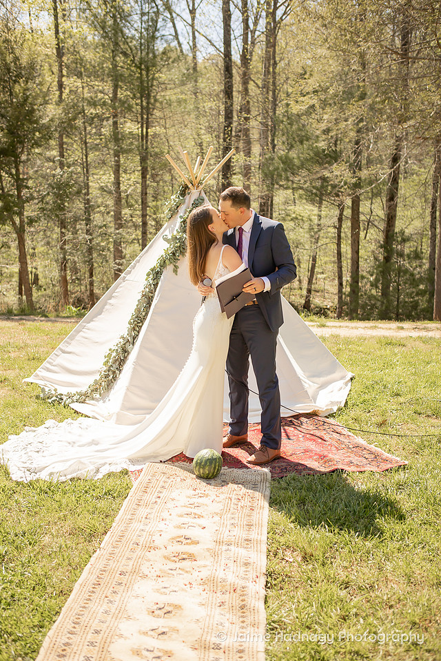 Watermelon Smash at Wedding | Asheville Photographer