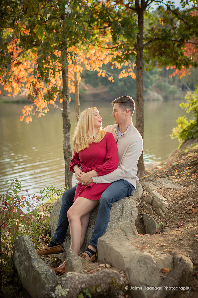 Engagement Photography Session at Lake Louse in Weaverville NC