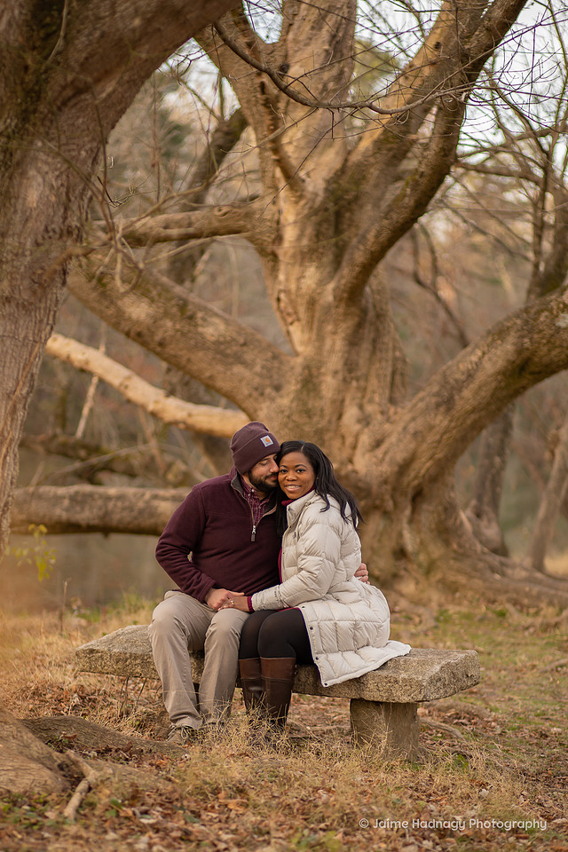 Autumn Leaves in Couples Photos | Asheville Portrait Photographer