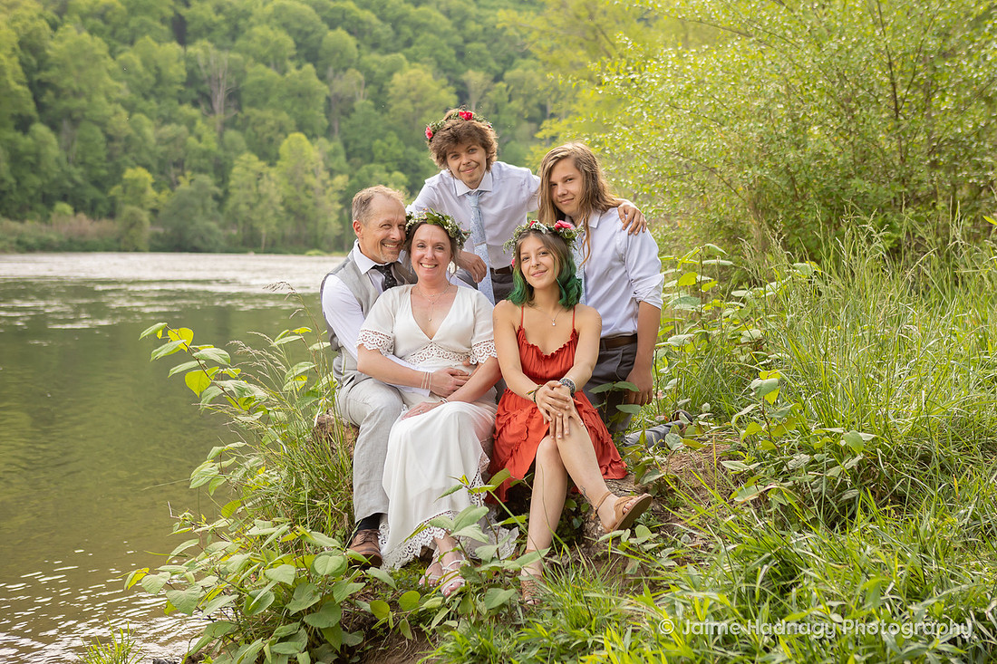 Nature Wedding | Asheville Elopement Photographer | Micro Wedding at Hot Springs NC by the French Broad RIver