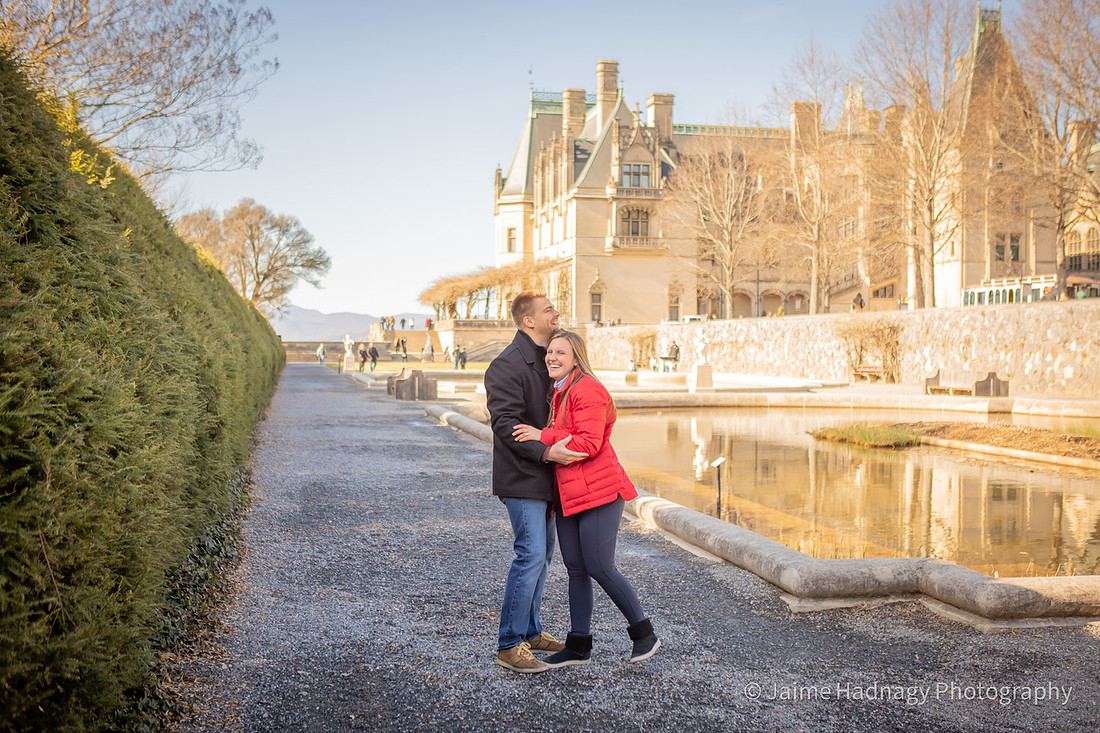 Engagement photos at Biltmore Estate