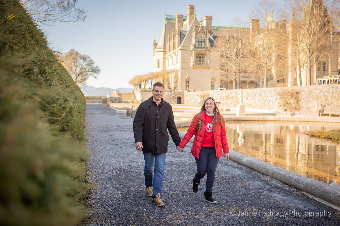 Engagement photos at Biltmore Estate