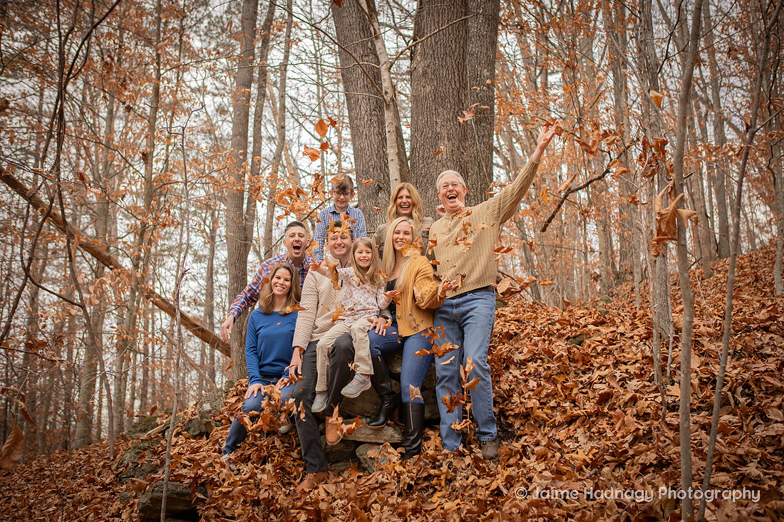 Outdoor Extended Family Photos at Your Home | Asheville Photographer