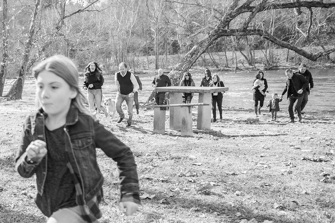 Family Photos in Asheville on the river