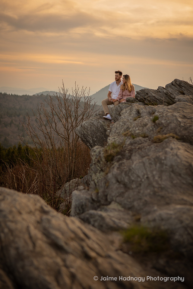 Soft Flowy Bohemian Engagement Photos in the Mountains