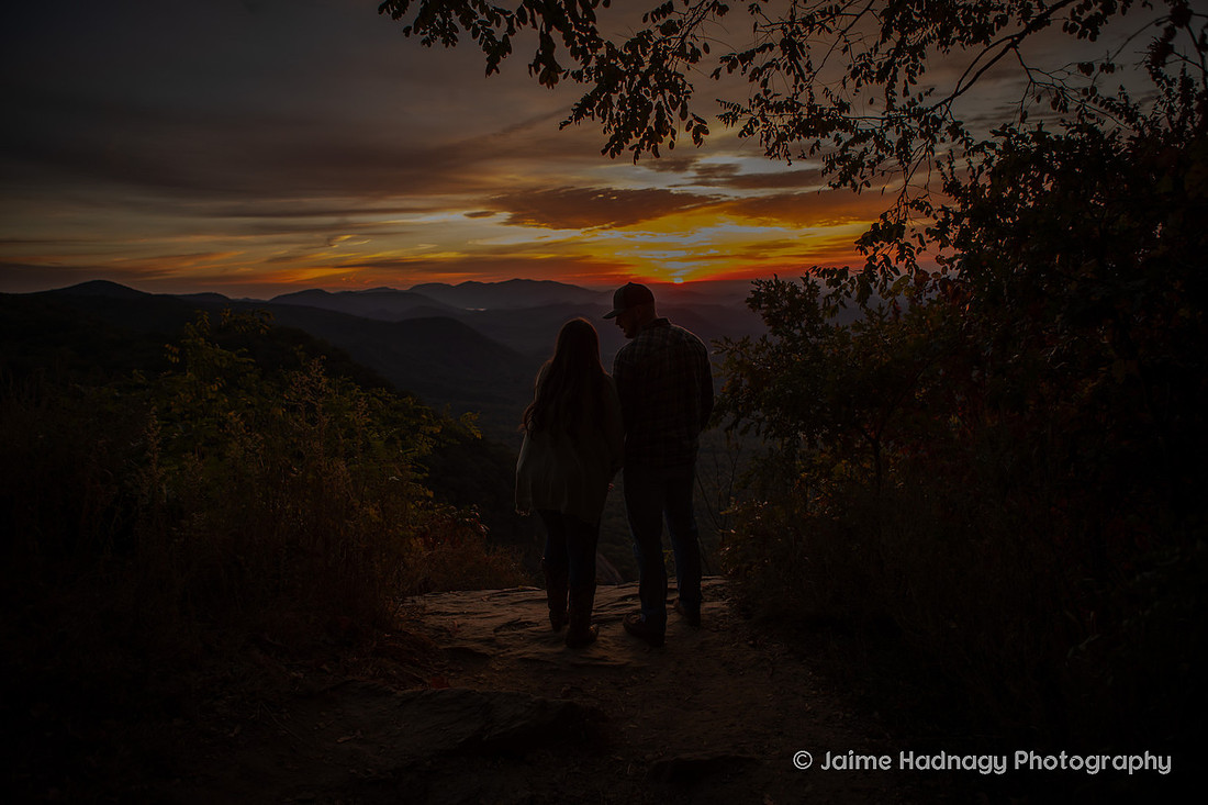 Sunrise Proposal at Pretty Place | Asheville Engagement Photographer
