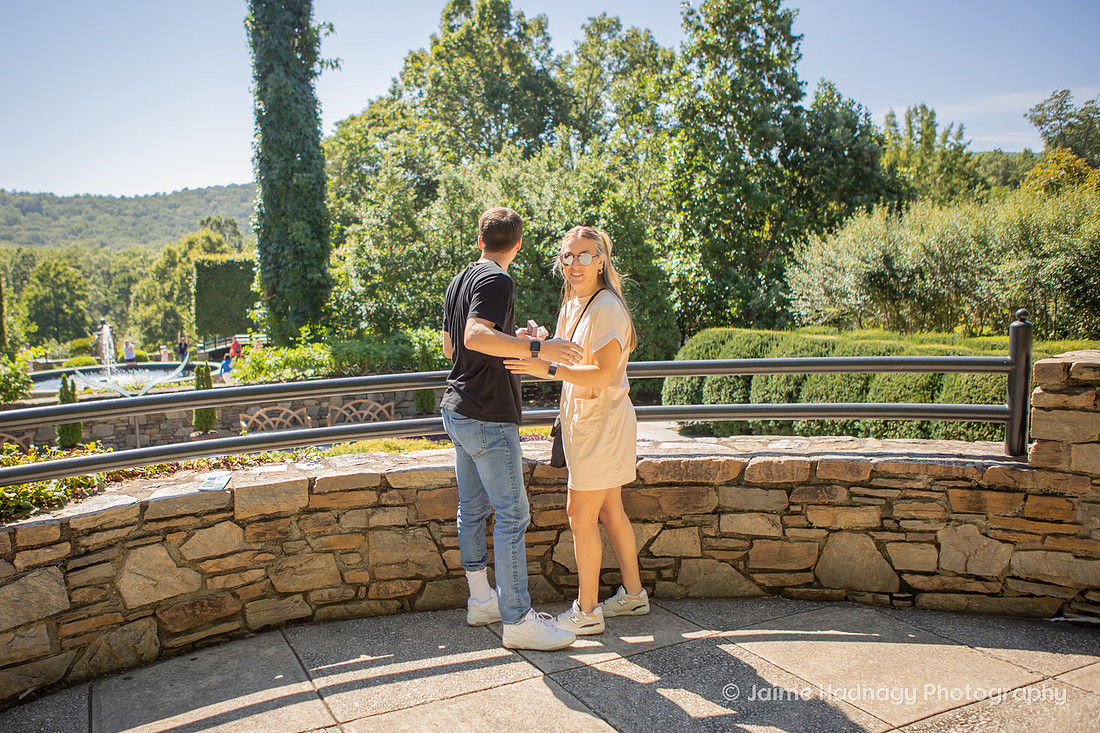 Surprise Proposal at The NC Arboretum | Asheville Engagement Photographer