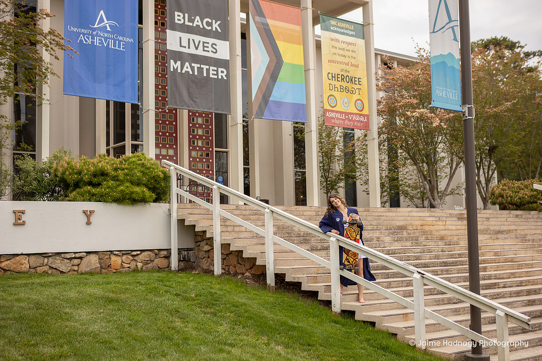 College Senior Graduation Photos | UNC Asheville Portrait Photographer