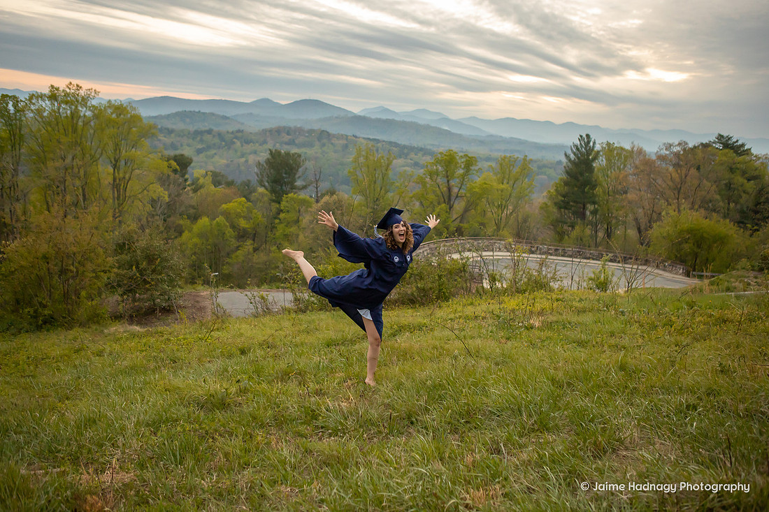 College Senior Graduation Photos | UNC Asheville Portrait Photographer