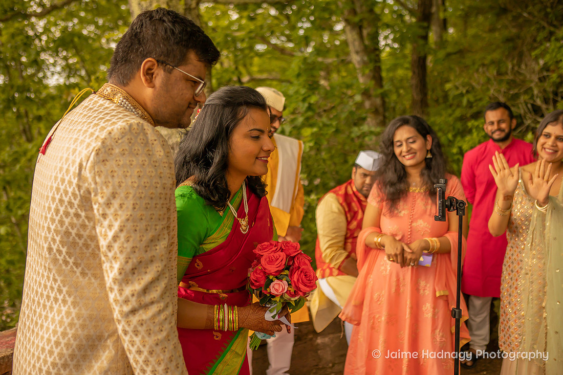 Beautiful Indian Small Wedding Ceremony on Blue Ridge Parkway | North Carolina Elopement Photographer