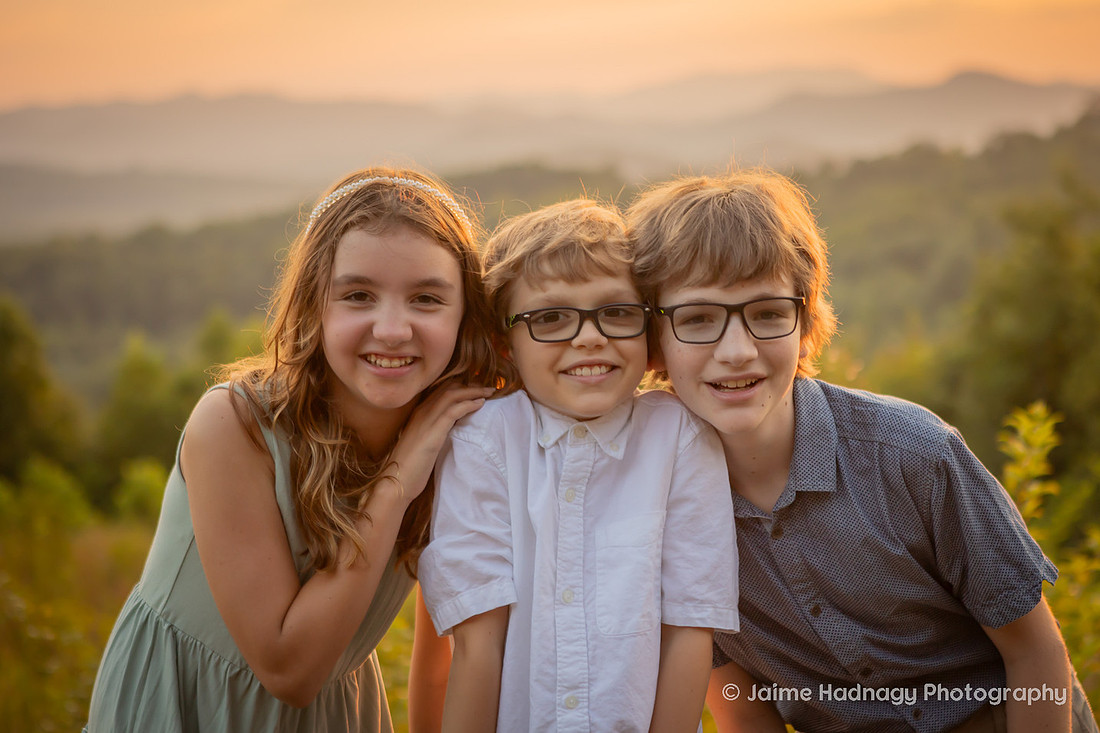 Sunset Family Photos Golden Hour 