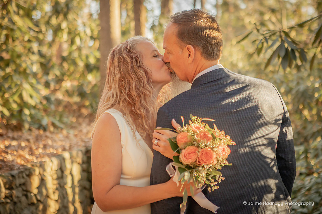 Wedding portraits and ceremony in Asheville at The Botanical Gardens | Elopement Photographer