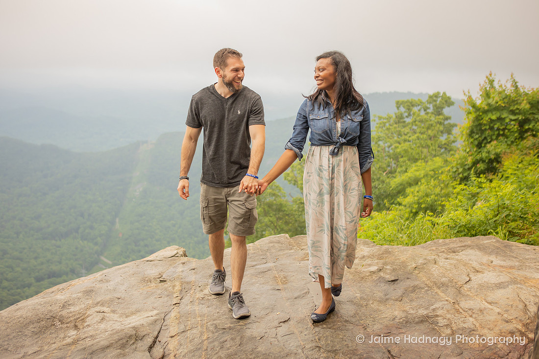 Engagement Photos at Pretty Place | Asheville Proposal Photographer