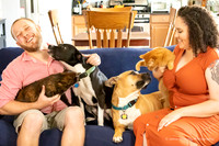 Stephen & Jessica: At Home Fur-Family Photo Session Turned Surprise Proposal