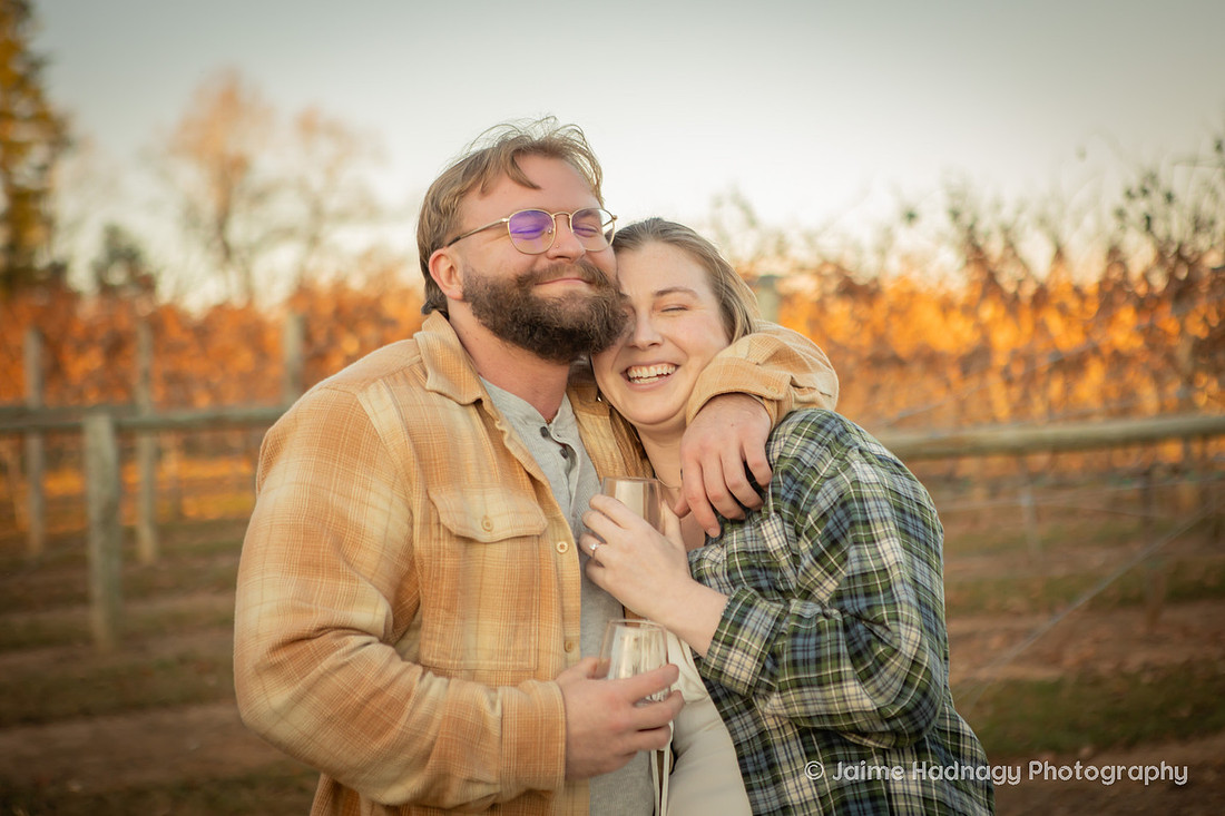Hendersonville Vineyard Engagement Photos