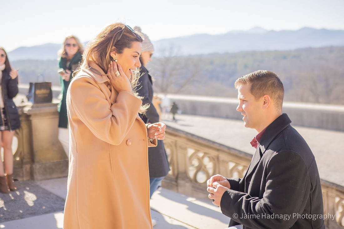 Surprise Winter Proposal at The Biltmore Estate