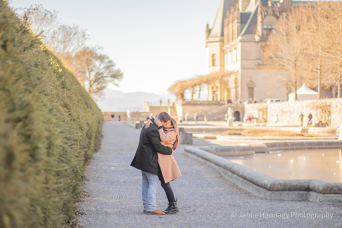 Winter Engagement Session at Biltmore Estate | Asheville Proposal Photographer