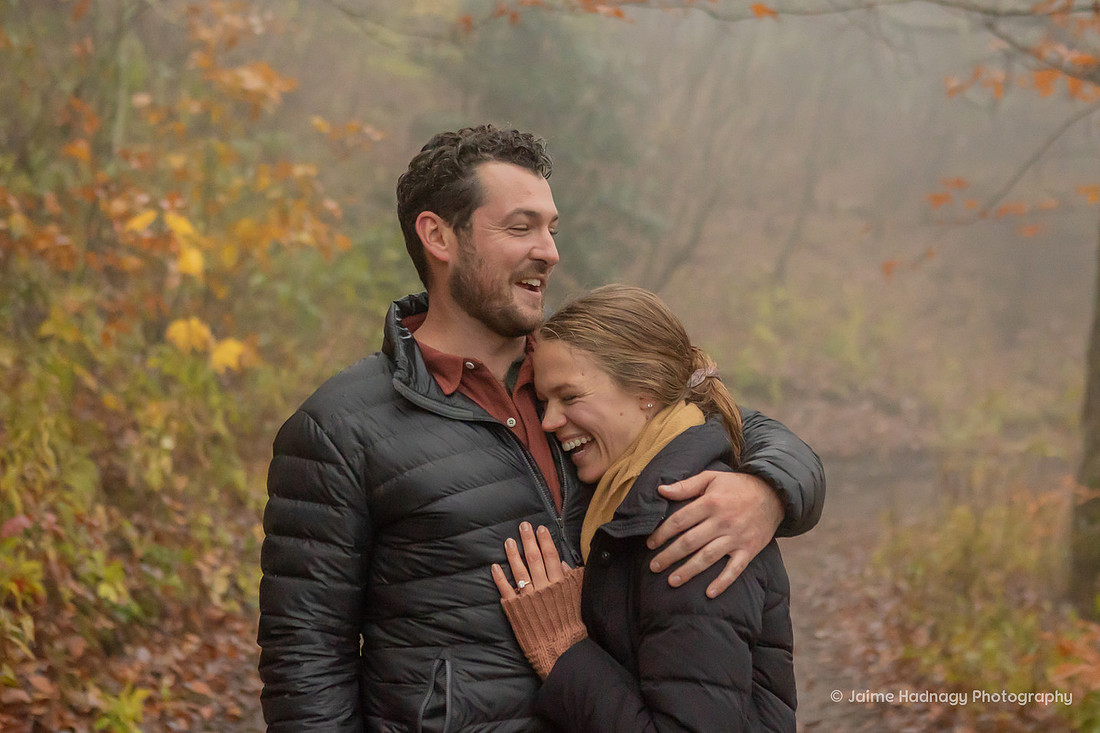 Hiking Proposal Photography Asheville Engagement Photographer