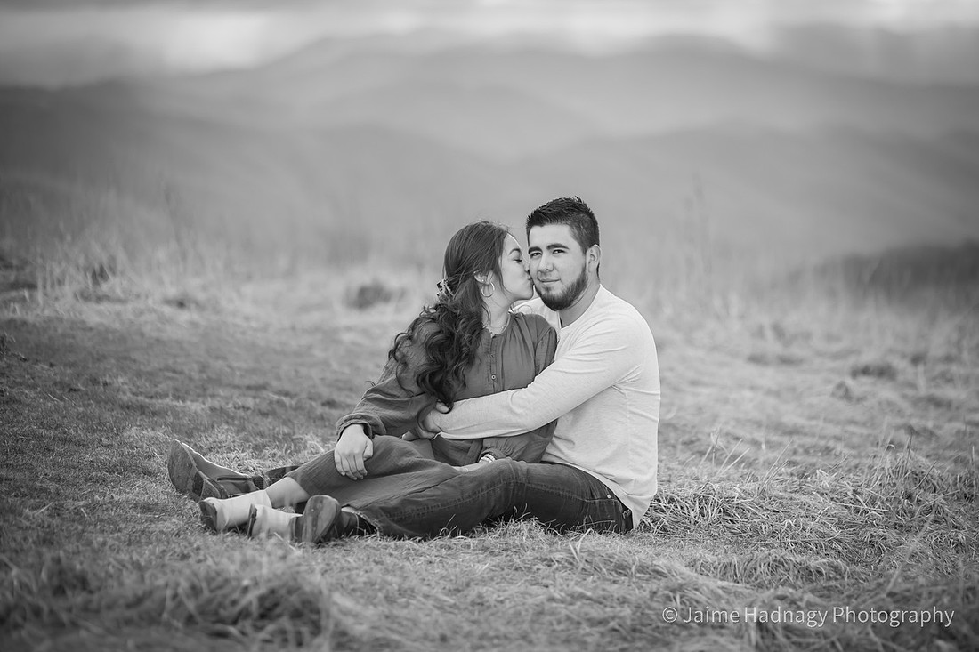 Couple Snuggling in the Mountains | Asheville Photographer Adventure Session